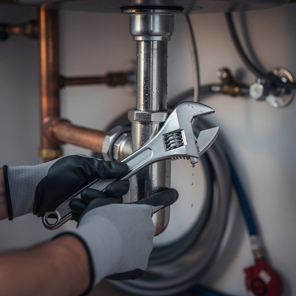 Boston Emergency Plumbing technician performing urgent pipe repair in a Boston home